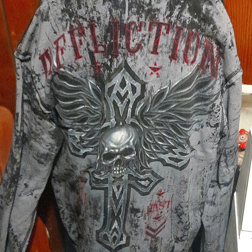 Rare LG Affliction Reversible Zip-up Hoodie